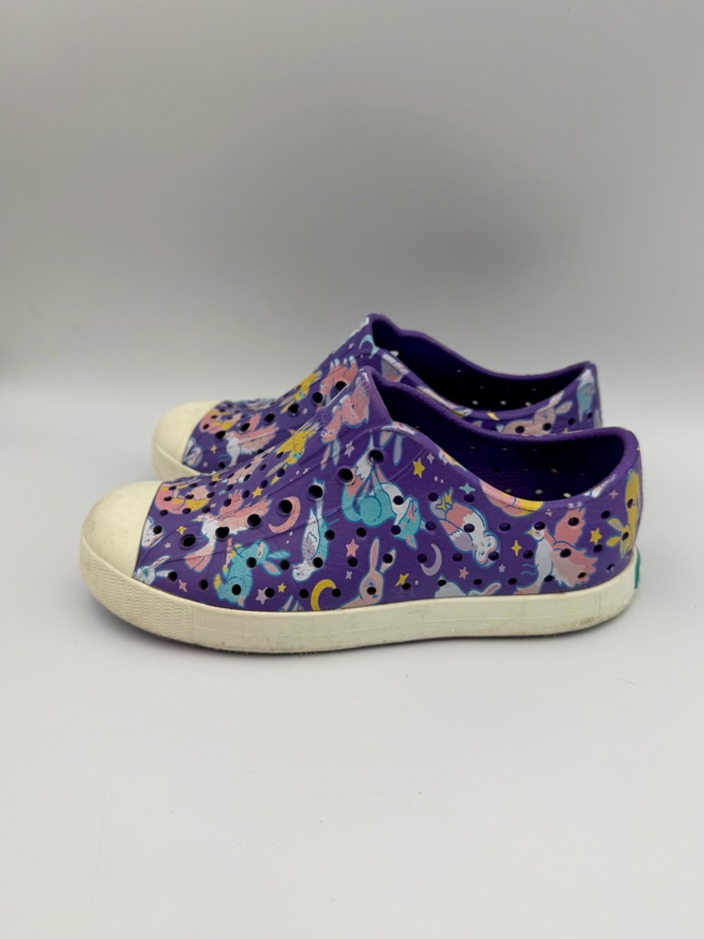 Native Kids Purple Unicorn Print Slip-On Sneakers by Native